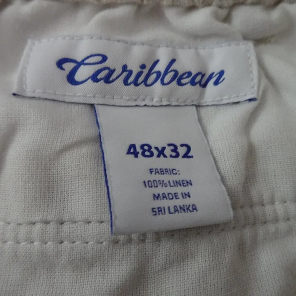 Roundtree Yorke Caribbean Linen Pants Big Men's Size 48x32 Beige Resort Beach
